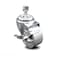 Service Caster 3 Inch Semi Steel Wheel Swivel 1/2 Inch Threaded Stem Caster with Brake SCC SCC-TS20S314-SSS-TLB-121315 - alternate 1
